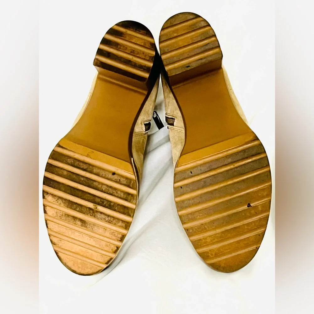 Steve Madden Suede Leather Platform Heeled Ankle Booties Size 9 - Picture 6 of 12